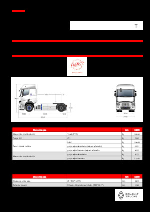 ट्रक ट्रैक्टर - ट्रैक्टर यूनिट Renault RT E-TECH T - T4x2