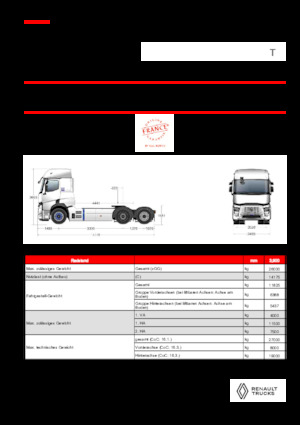 ट्रक ट्रैक्टर - ट्रैक्टर यूनिट Renault RT E-TECH T - T6x2 TAG