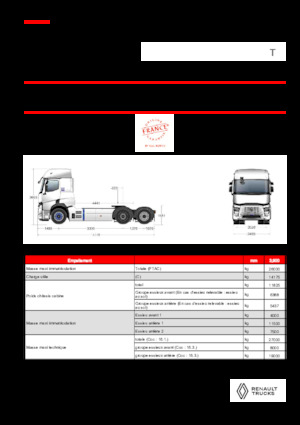 ट्रक ट्रैक्टर - ट्रैक्टर यूनिट Renault RT E-TECH T - T6x2 TAG