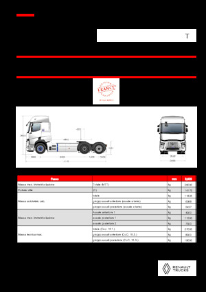 ट्रक ट्रैक्टर - ट्रैक्टर यूनिट Renault RT E-TECH T - T6x2 TAG