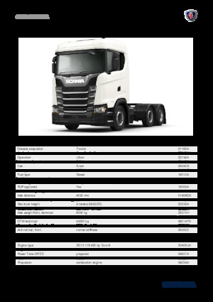 ट्रक ट्रैक्टर - ट्रैक्टर यूनिट Scania S 420 A6x2/4NA