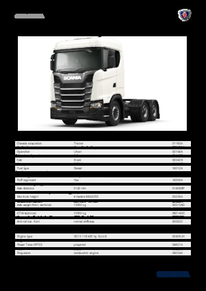 ट्रक ट्रैक्टर - ट्रैक्टर यूनिट Scania S 420 A6x2NA