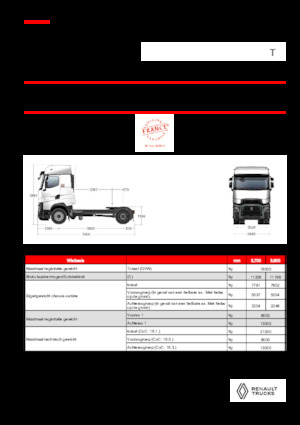 ट्रक ट्रैक्टर - ट्रैक्टर यूनिट Renault T HIGH T4X2 13L E6
