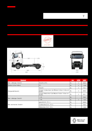 ट्रक ट्रैक्टर - ट्रैक्टर यूनिट Renault T HIGH T4X2 LOW 13L E6