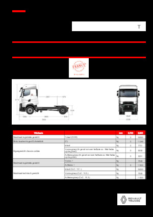 ट्रक ट्रैक्टर - ट्रैक्टर यूनिट Renault T HIGH T4X2 LOW 13L E6