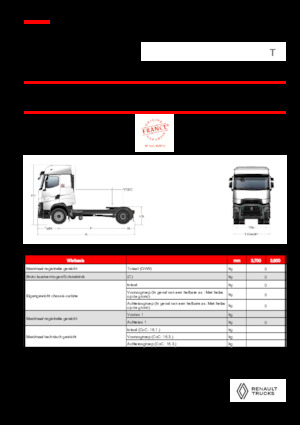 ट्रक ट्रैक्टर - ट्रैक्टर यूनिट Renault T HIGH T4X2 X-LOW 13L E6