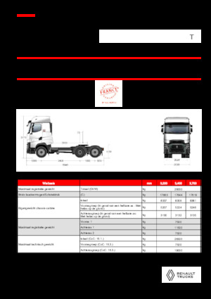 ट्रक ट्रैक्टर - ट्रैक्टर यूनिट Renault T HIGH T6X2 LOW 13L E6