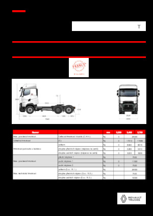 ट्रक ट्रैक्टर - ट्रैक्टर यूनिट Renault T HIGH T6X2 TAG 13L E6