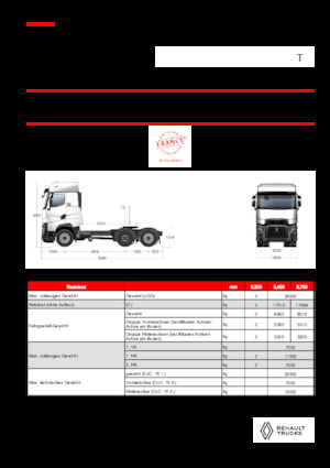 ट्रक ट्रैक्टर - ट्रैक्टर यूनिट Renault T HIGH T6X2 TAG 13L E6