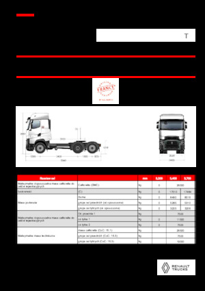 ट्रक ट्रैक्टर - ट्रैक्टर यूनिट Renault T HIGH T6X2 TAG 13L E6