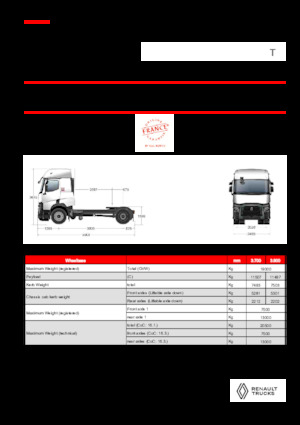 ट्रक ट्रैक्टर - ट्रैक्टर यूनिट Renault T T4X2 13L E6
