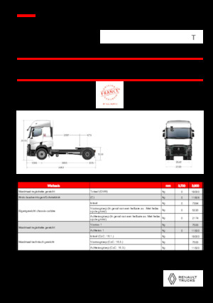 ट्रक ट्रैक्टर - ट्रैक्टर यूनिट Renault T T4X2 LOW 11L E6