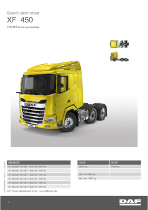ट्रक ट्रैक्टर - ट्रैक्टर यूनिट DAF XF 410 FTG