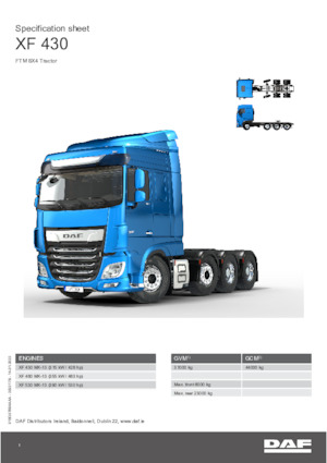 ट्रक ट्रैक्टर - ट्रैक्टर यूनिट DAF XF 480 FTM