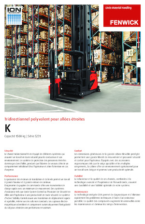 टरेट ट्रक Linde K 1.5