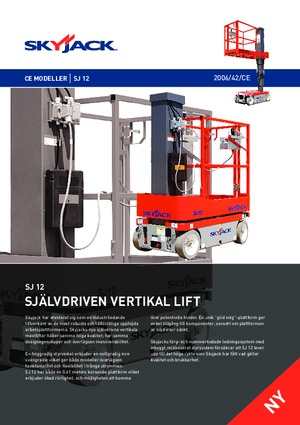 सिंगल वर्टिकल मास्ट बूम लिफ्ट Skyjack SJ 12