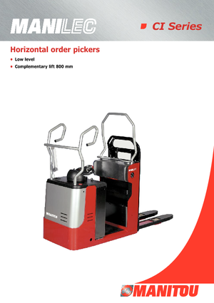 ऑर्डर पिकर और चेरी पिकर फोर्कलिफ्ट Manitou CI 10 LC