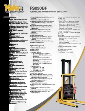 ऑर्डर पिकर और चेरी पिकर फोर्कलिफ्ट Yale FS030BF