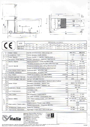 ऑर्डर पिकर और चेरी पिकर फोर्कलिफ्ट CVitalia MK0 10/7,5