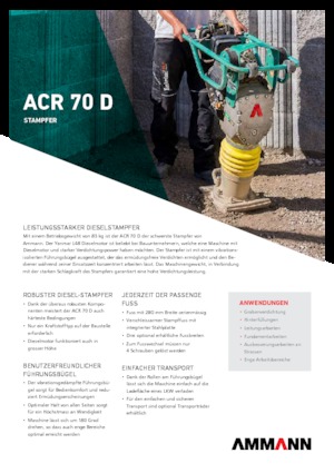गैसोलीन और डीजल रैमर Ammann ACR 70 D (ADS 70)