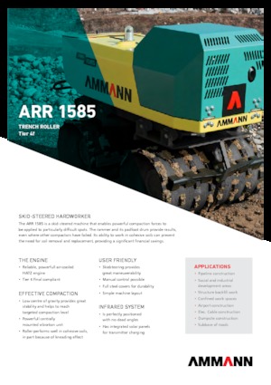 वाइब्रेशन ट्रेंच रोलर Ammann ARR 1585 T4f