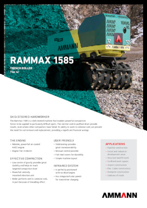 वाइब्रेशन ट्रेंच रोलर Ammann Rammax 1585