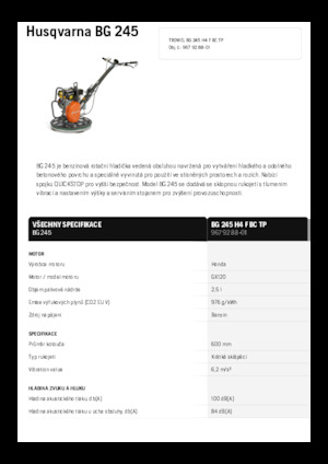 वॉक-बिहाइंड ट्रॉवेल Husqvarna BG 245