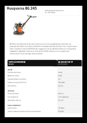 वॉक-बिहाइंड ट्रॉवेल Husqvarna BG 245