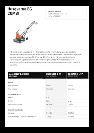 वॉक-बिहाइंड ट्रॉवेल Husqvarna BG COMBI
