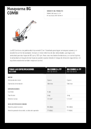 वॉक-बिहाइंड ट्रॉवेल Husqvarna BG COMBI