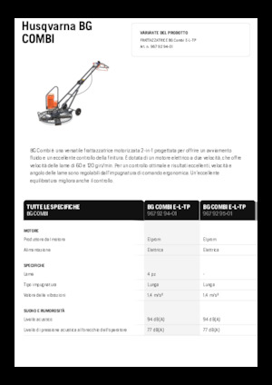 वॉक-बिहाइंड ट्रॉवेल Husqvarna BG COMBI