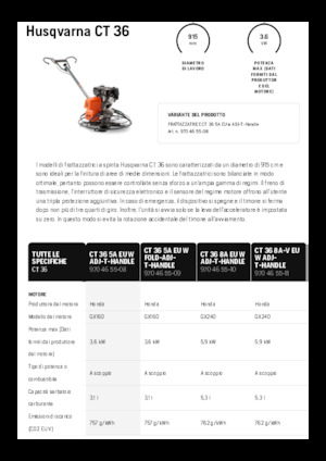 वॉक-बिहाइंड ट्रॉवेल Husqvarna CT 36