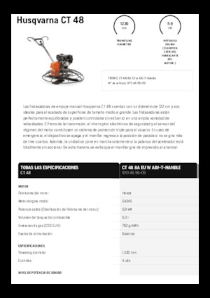 वॉक-बिहाइंड ट्रॉवेल Husqvarna CT 48