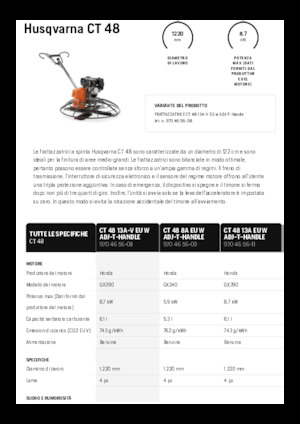 वॉक-बिहाइंड ट्रॉवेल Husqvarna CT 48