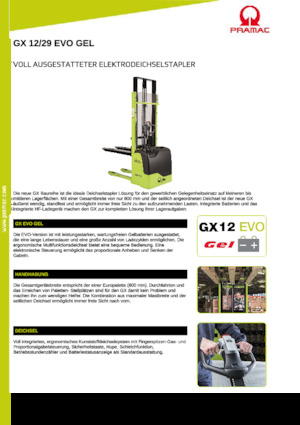 वॉकी स्टेकर PRAMAC Lifter GX 12/29 Evo Gel