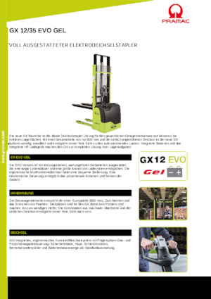 वॉकी स्टेकर PRAMAC Lifter GX 12/35 Evo Gel