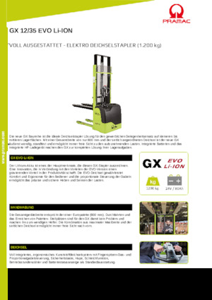 वॉकी स्टेकर PRAMAC Lifter GX 12/35 Evo Li-Ion