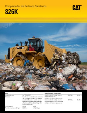 कचरा कॉम्पेक्टर Caterpillar 826K