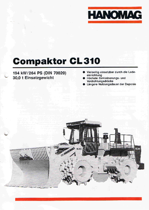 कचरा कॉम्पेक्टर Hanomag CL 310