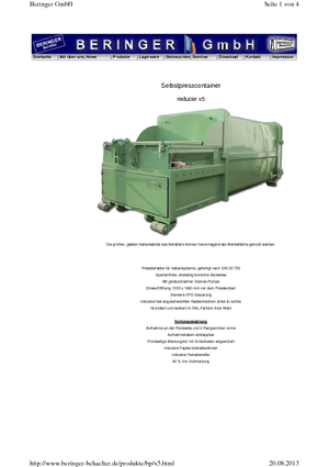वेस्ट प्रेस Beringer reducer x 5 MB