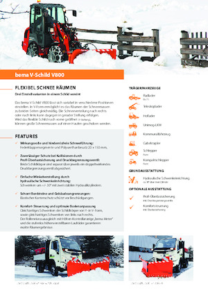 वेज स्नोप्लो Bema V 800/3000
