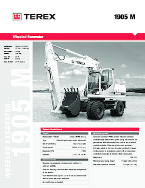 व्हील एक्सकेवेटर Terex 1905M