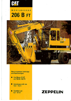 व्हील एक्सकेवेटर Caterpillar 206B