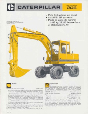 व्हील एक्सकेवेटर Caterpillar 206