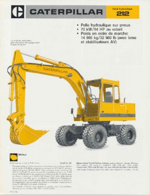 व्हील एक्सकेवेटर Caterpillar 212