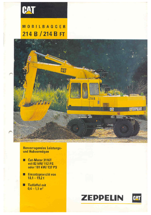 व्हील एक्सकेवेटर Caterpillar 214B