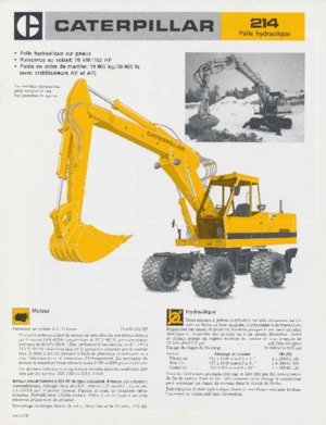 व्हील एक्सकेवेटर Caterpillar 214