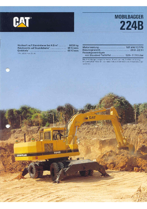 व्हील एक्सकेवेटर Caterpillar 224 B