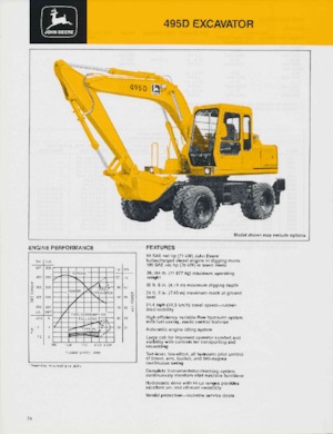 व्हील एक्सकेवेटर John Deere Construction 595D