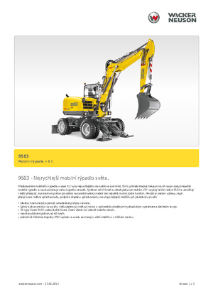 व्हील एक्सकेवेटर Neuson 9503